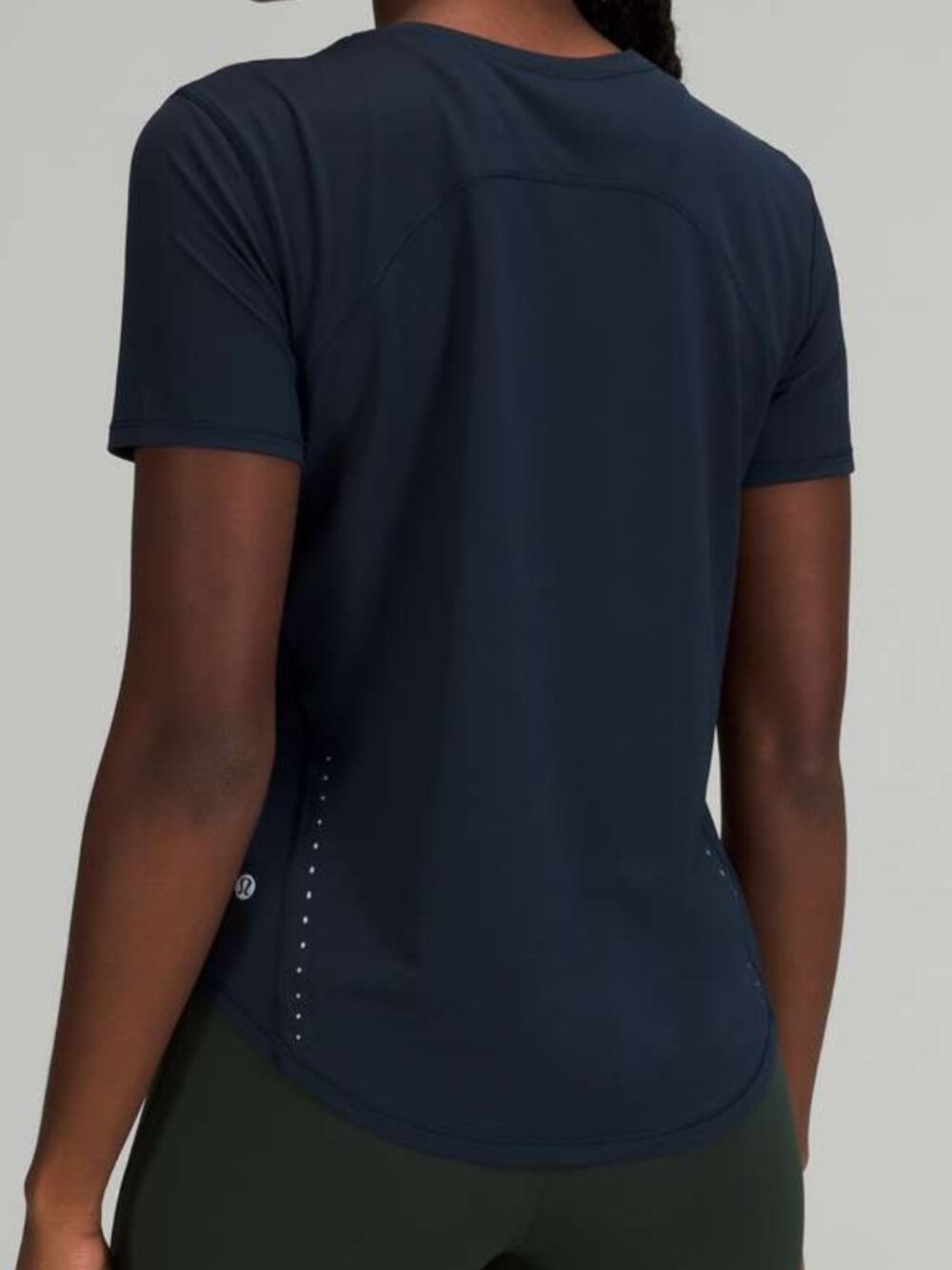 Lululemon High Neck Running and Training T-Shirt True Navy